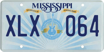 MS license plate XLX064