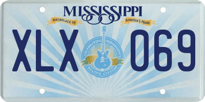 MS license plate XLX069
