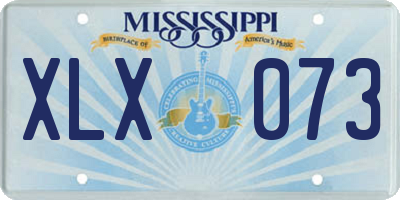 MS license plate XLX073