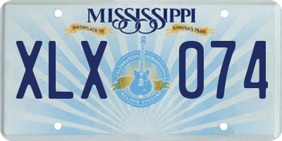 MS license plate XLX074