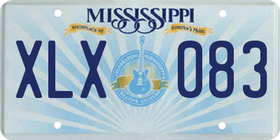 MS license plate XLX083