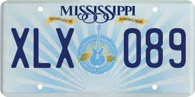 MS license plate XLX089