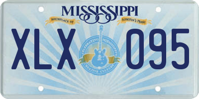MS license plate XLX095