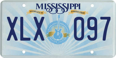 MS license plate XLX097