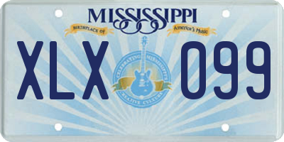 MS license plate XLX099