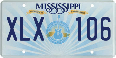 MS license plate XLX106