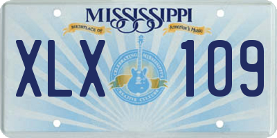 MS license plate XLX109