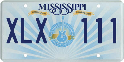 MS license plate XLX111