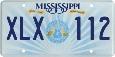 MS license plate XLX112
