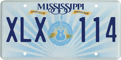 MS license plate XLX114