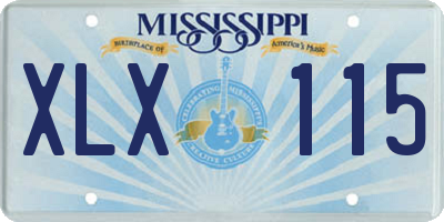 MS license plate XLX115