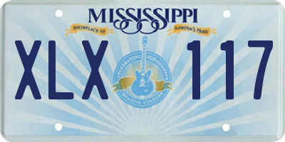 MS license plate XLX117