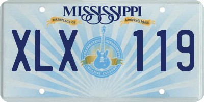 MS license plate XLX119