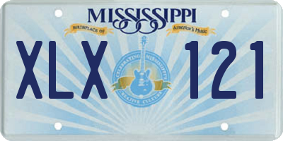 MS license plate XLX121