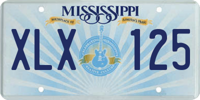 MS license plate XLX125