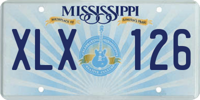 MS license plate XLX126