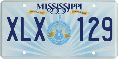 MS license plate XLX129