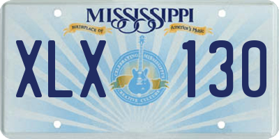 MS license plate XLX130