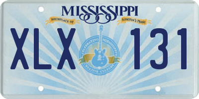 MS license plate XLX131