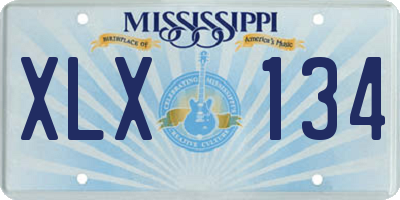 MS license plate XLX134