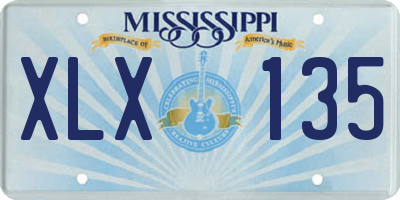 MS license plate XLX135