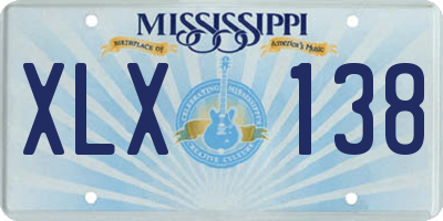 MS license plate XLX138