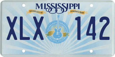 MS license plate XLX142