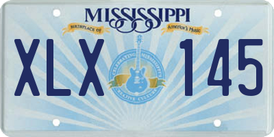 MS license plate XLX145