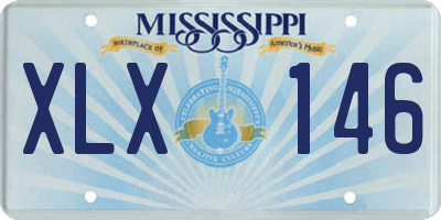 MS license plate XLX146