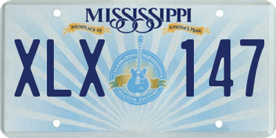 MS license plate XLX147