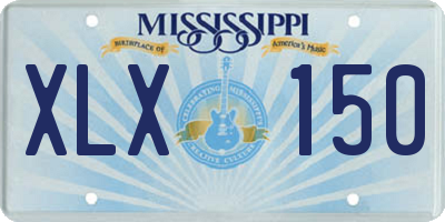 MS license plate XLX150