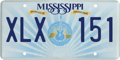 MS license plate XLX151