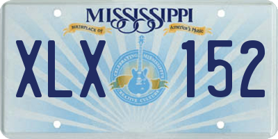 MS license plate XLX152