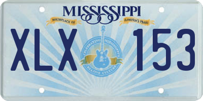 MS license plate XLX153