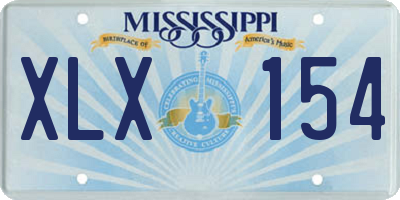MS license plate XLX154