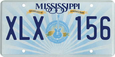 MS license plate XLX156