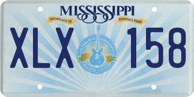 MS license plate XLX158