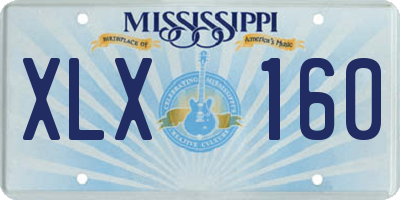 MS license plate XLX160