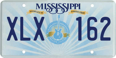 MS license plate XLX162