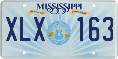 MS license plate XLX163