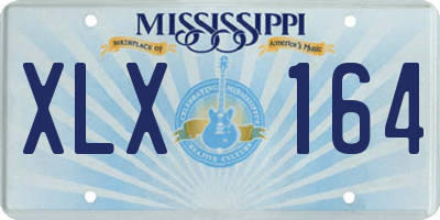 MS license plate XLX164