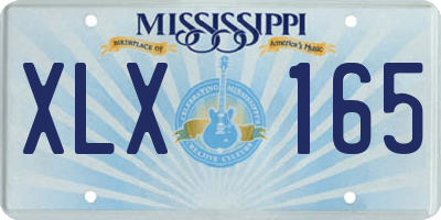MS license plate XLX165