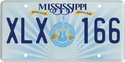 MS license plate XLX166