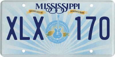 MS license plate XLX170