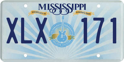 MS license plate XLX171