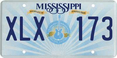 MS license plate XLX173