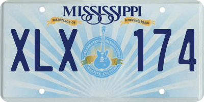 MS license plate XLX174