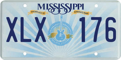MS license plate XLX176