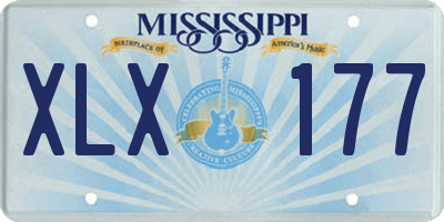 MS license plate XLX177
