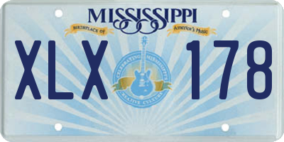 MS license plate XLX178